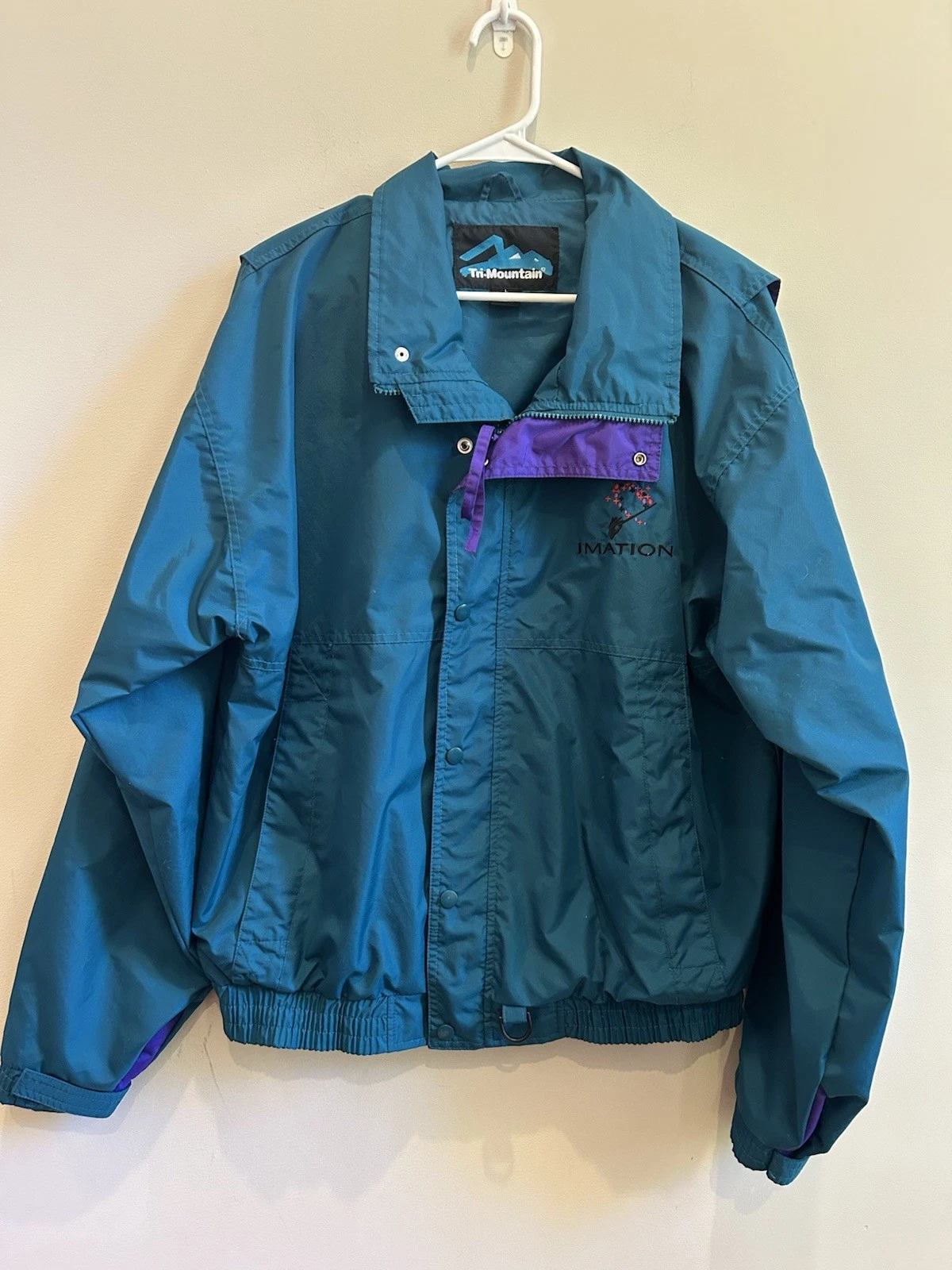 Tri-Mountain Windbreaker Size Large Teal & Purple Jacket Vintage Men’s
Opens in a new window or tab