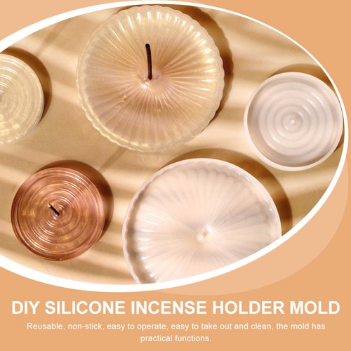 2 Pezzi Stampo Piatto Aromaterapia Silicone per Resina Vassoio Fai da Te Artigianato Riutilizzabile - Foto 12 di 12