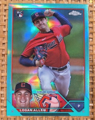 LOGAN ALLEN 2023 TOPPS CHROME AQUA RC PARALLEL /199 