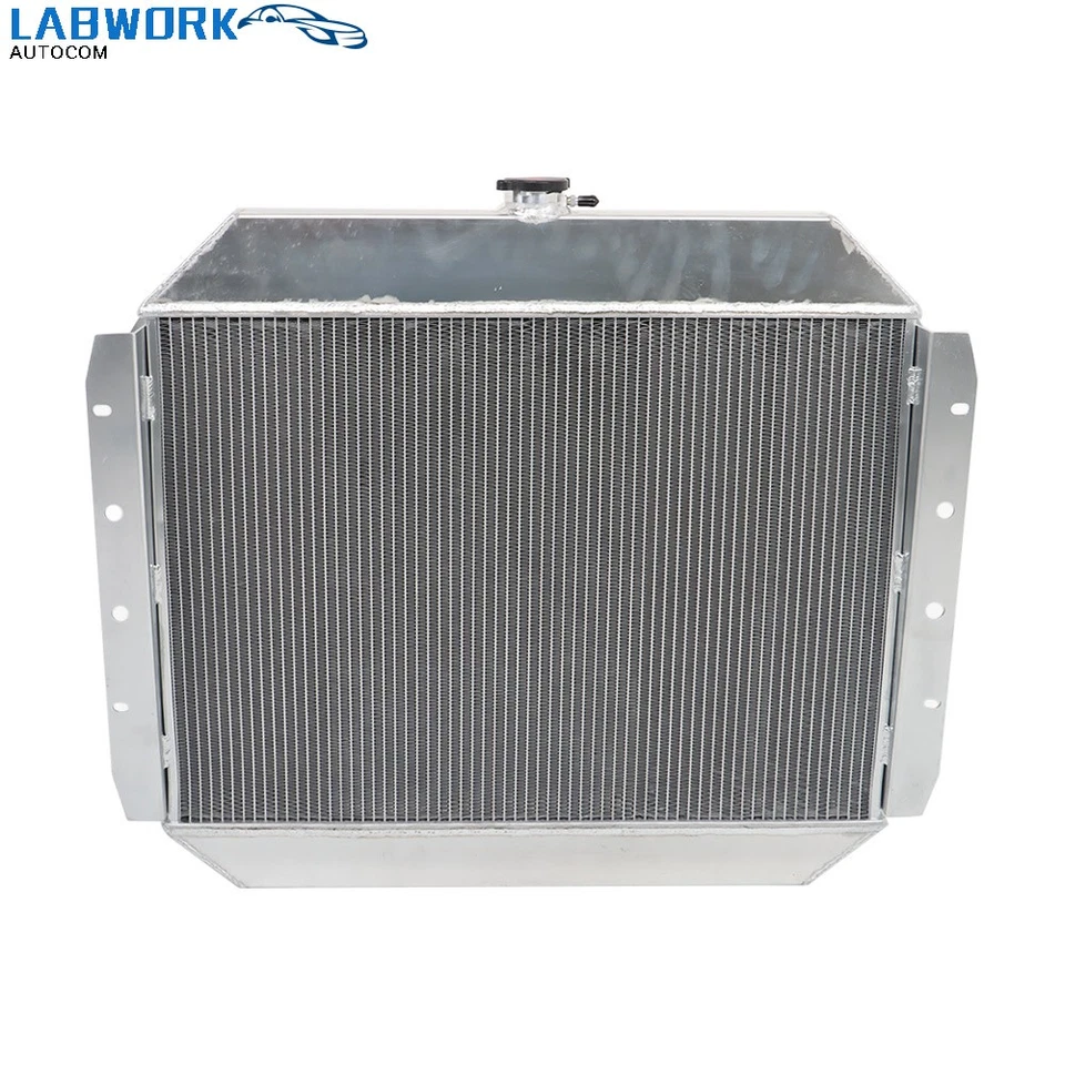 CC433 4 Row Radiator Aluminum 1966-1979 For Ford F100 F150 F250 F350 F450 Bronco Foto 2 de 4