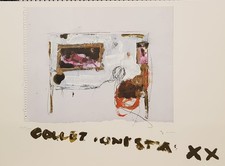 Mario Schifano "il collezionista del XX secolo" serigrafia materica a smalto