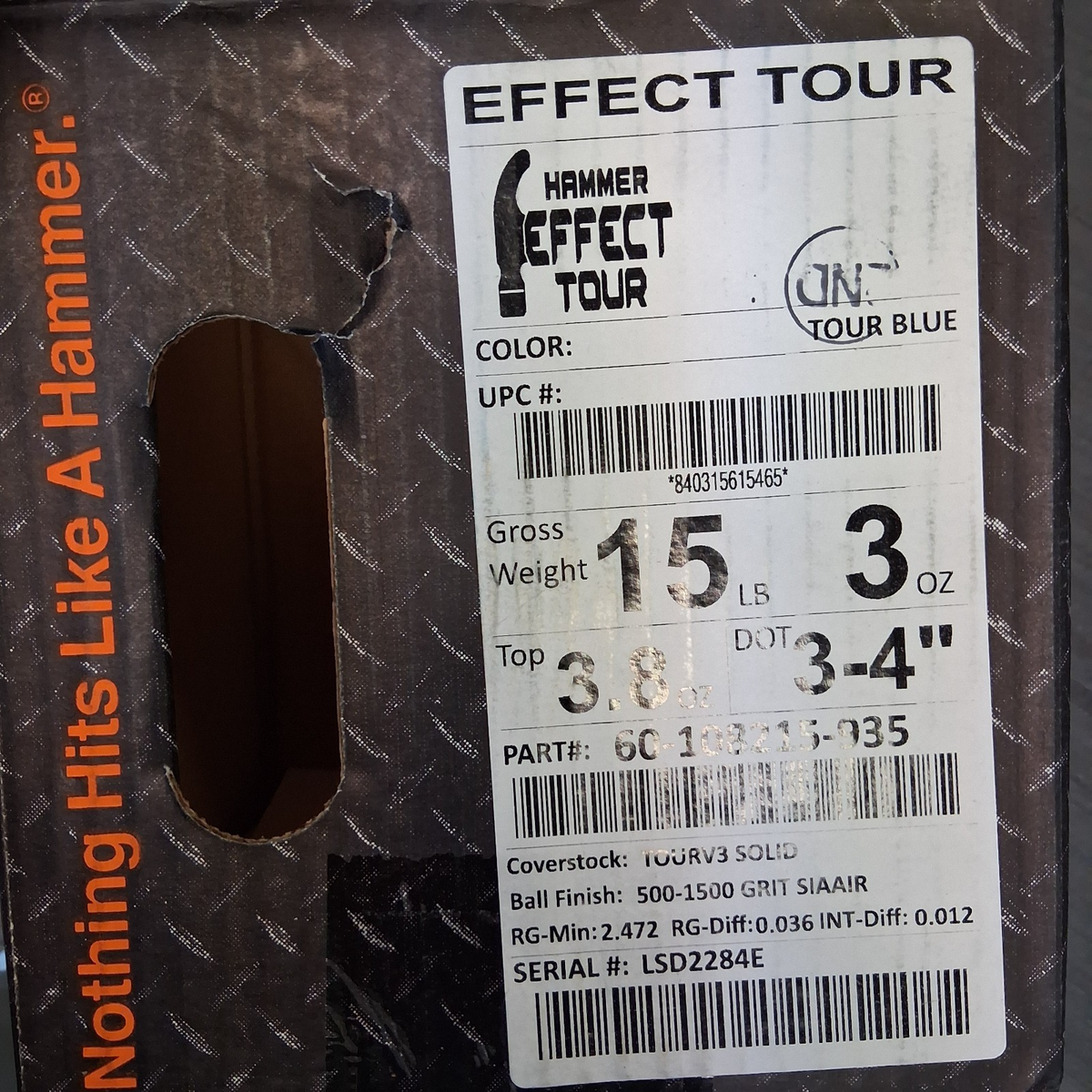 Hammer Effect Tour bowling ball 15 LB new in box #284 | eBay