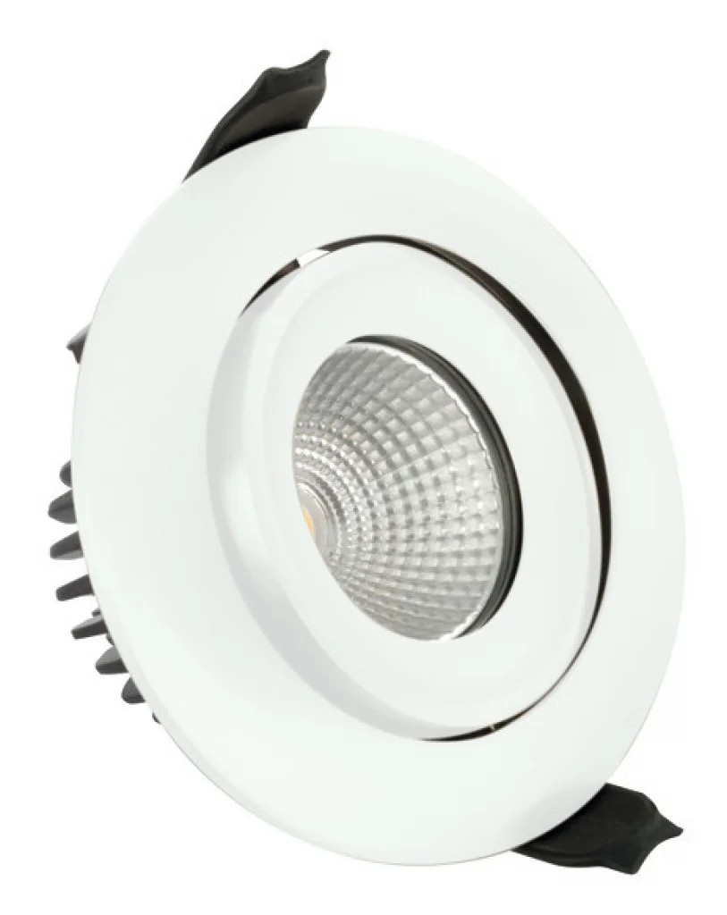 Downlight White Luxfire Dimmable Tilt 9w LED IP65 3000K 740lm Integral