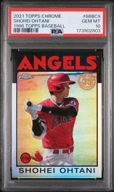 2021 Topps Chrome #86BC9 Shohei Ohtani PSA 10 1986 Topps Baseball Angels