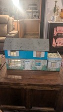 Vintage 1950's Marx 2 Story Tin Litho Doll House 6 Room 25" X 8" X 16"