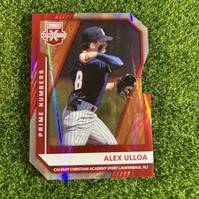2021 Elite Extra Edition ROOKIE RC PRIME NUMBERS DIE CUT ALEX ULLOA /109 A69