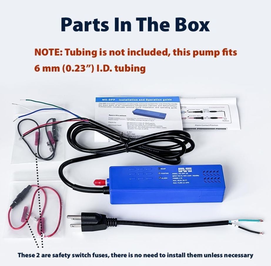 6.4GPH 50FT Max Head Drip Pan HVAC Condensate Pump 110V/230V Auto Safety SwitchK