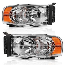 DWVO Headlight Assembly Compatible with 2002-2005 Dodge Ram 1500/2003-2005 Do...