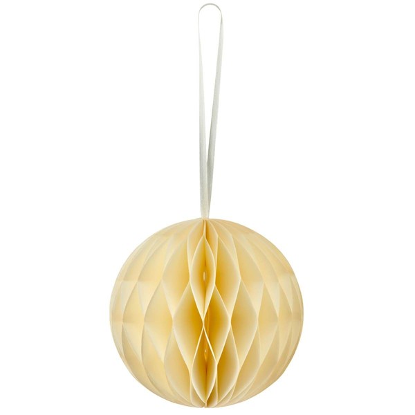 Gasper WeihnachtsanhäNger Kugel Naturweiß Mit Magnetverschluss Ø 10 Cm - Papier-image