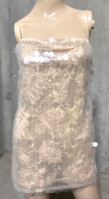 $8500 Ermanno Scervino Floral Lace Paillette Embroidered Mini Dress US 2 4 IT 40