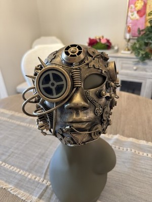 Steampunk masquerade mask Bronze Tone Halloween