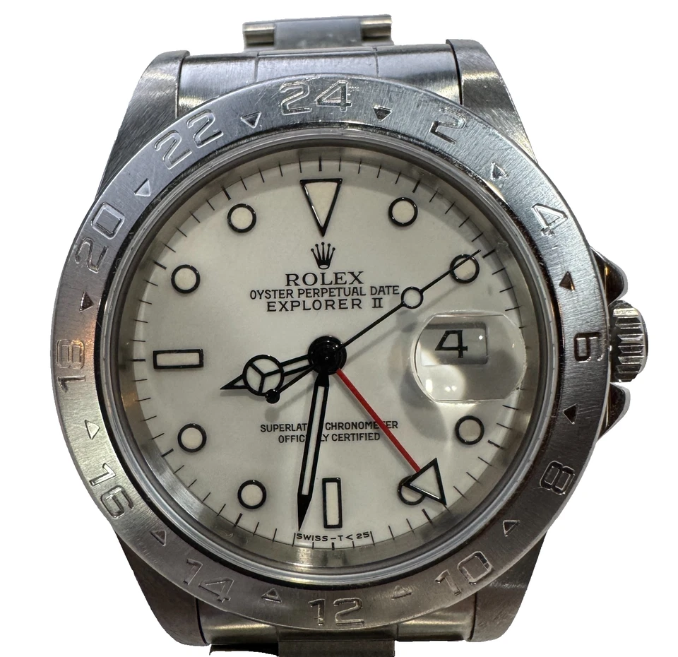 Rolex Explorer II 16570 blanco polar - esfera de tritio - acero inoxidable de 40 mm - automático  Foto 3 de 4