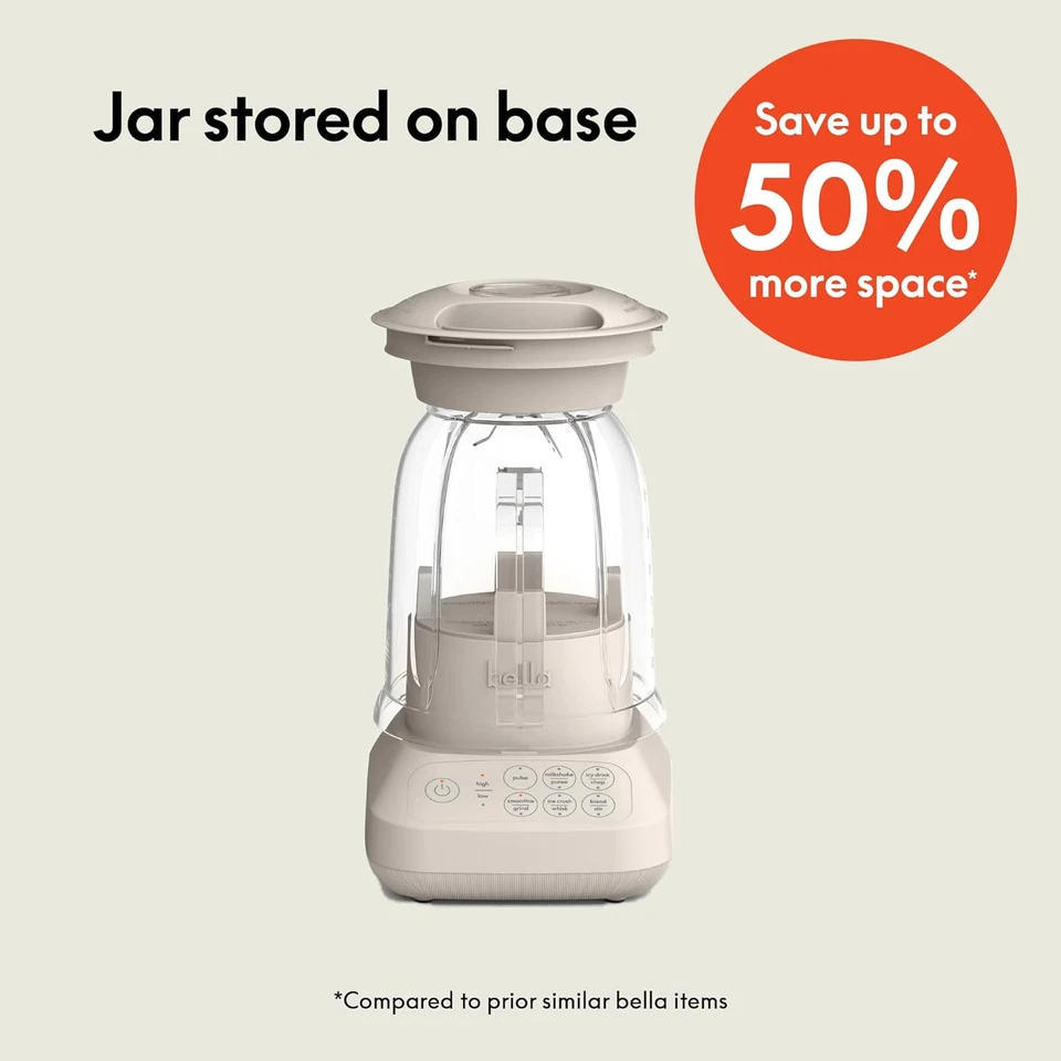 Licuadora, exprimidor y batidora de encimera Bella de 10 velocidades, cocina Fits-Anywhere™ Foto 2 de 4