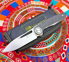 Kevin John Venom Harpoon Knife M390 Blade Titanium Carbon Fiber Scales Brand New