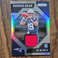 Panini 2024 Prizm Rookie Gear Joe Milton III #RG-JMN Patriots Football Card. rookie card picture