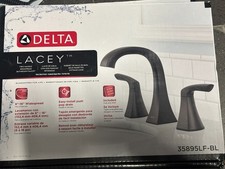 Delta Lacey 35895LF-BL Matte Black Widespread Bathroom Faucet READ