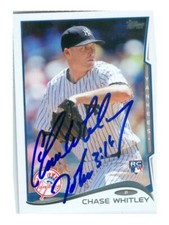 Chase Whitley autographed baseball card (Yankees) 2014 Topps #US171 Rookie