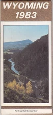1983 Official State Issue Road Map Of Wyoming