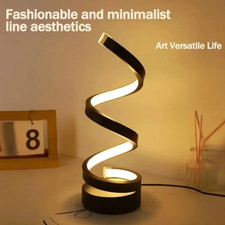 Table Lamps for Living Room,Modern Spiral Dimmable LED Table Lamp, Small Bedside