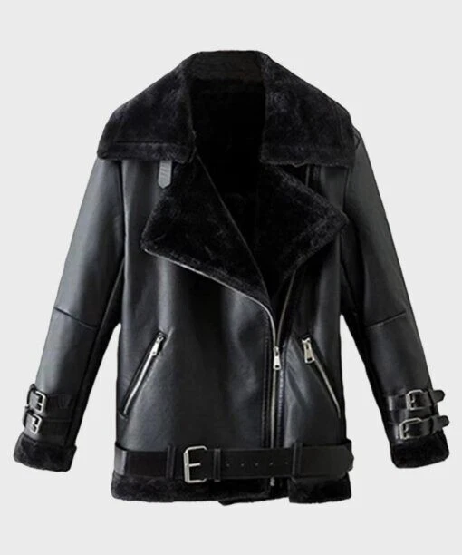 Mens B3 US Nav RAF Bomber Aviator Flying Pilot Fur Shearling Real Leather Jacket