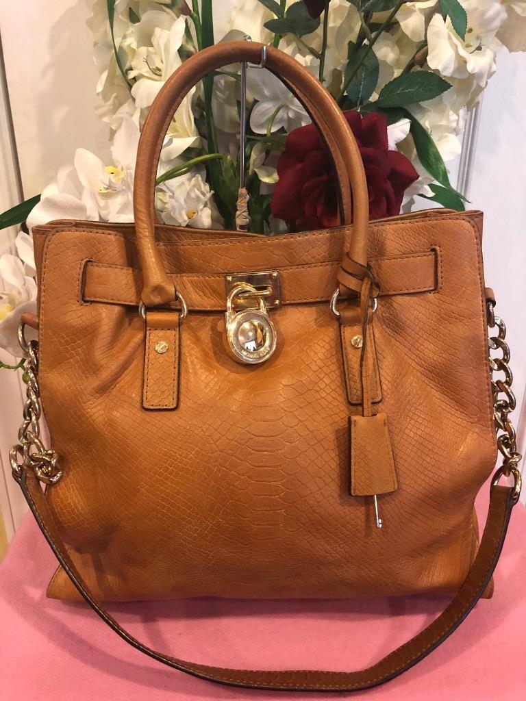 MICHAEL Michael Kors EMBOSSED PYTHON Hamilton Wov… - image 1