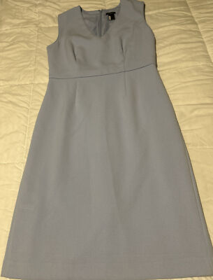 Ann Taylor Sheath Dress Size Light Blue V Neck