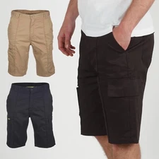 Mens Cargo Combat Shorts by SITE KING Black Navy or Khaki - SHORT WORK TROUSERS