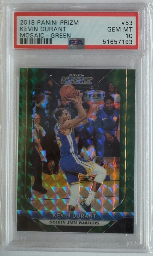 2018 Panini Prizm Kevin Durant Mosaic Green #53 PSA 10