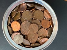 $10.00 Face Value-1000 Copper Lincoln Cents 1982 and earlier - 6.8 pounds