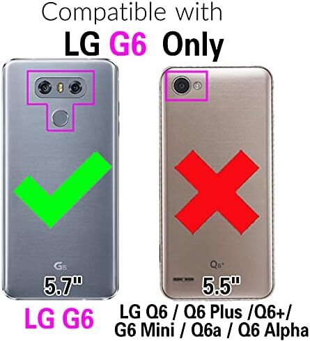 Kompatibel mit LG G6 Wallet Case und Premium Vintage Leder Flip Kreditkarte H - Bild 2 von 5
