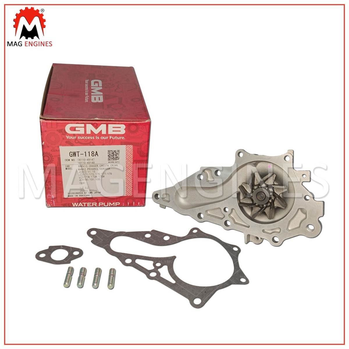 16110-49147/49148 WATER PUMP TOYOTA 1JZGE 1JZ-FSE 2JZGE 2JZ-FSE