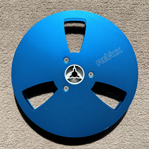 Bobine Aluminium Revox NAB 26,5 Cm – Originale, Avec Ruban Et Tiroir, Vintage
