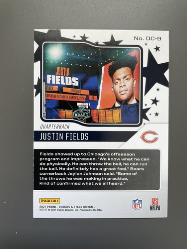2021 Panini Rookies & Stars #DC-9 RC Rookie Justin Fields Draft Class - Picture 2 of 2