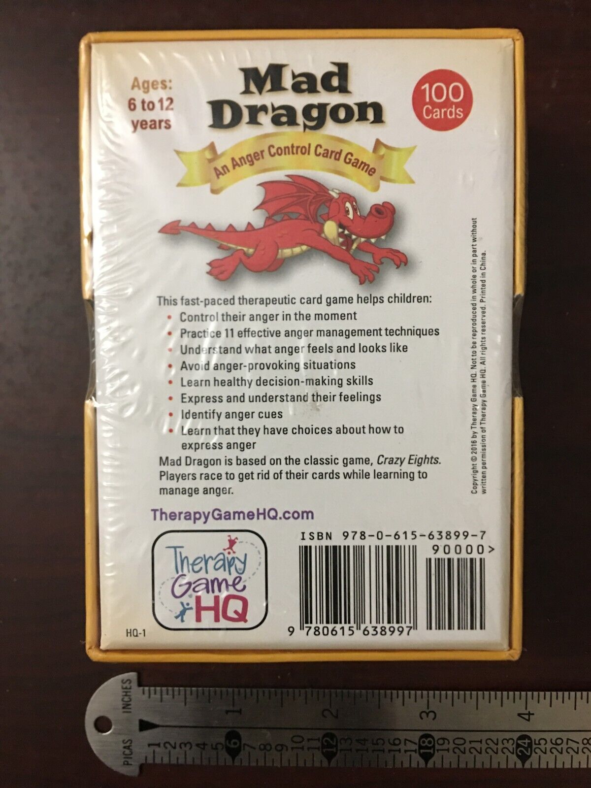 Mad Dragon Anger-Control Card Game