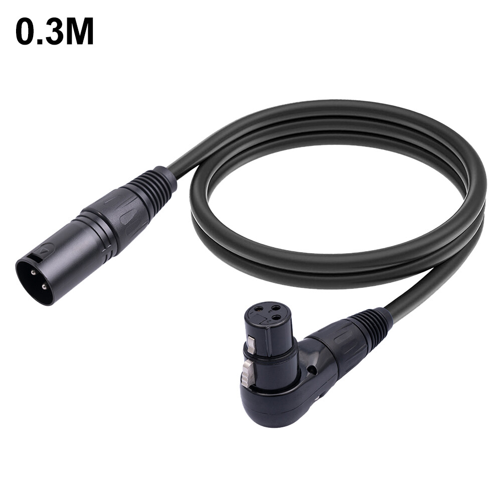 90 Degree XLR Female To Straight XLR Male 3Pin Mic Cable Audio Cable