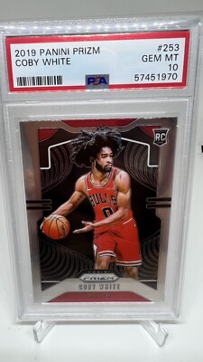 2019-20 Prizm Coby White Rookie RC #253 PSA 10 Gem Mint Bulls Z672