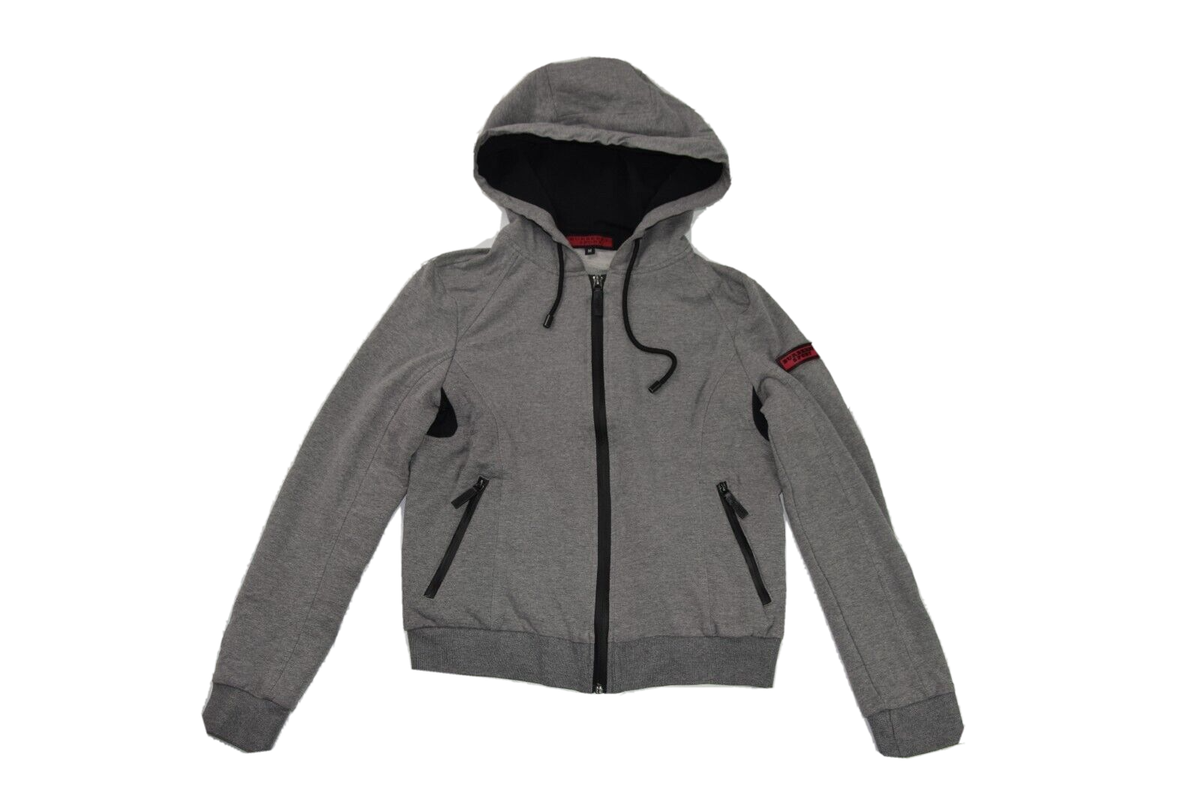 burberry track zip jacket hooded gray sport cotton s. M