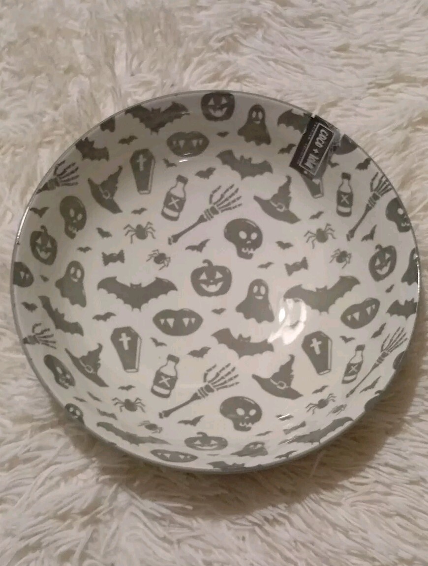 Tk Maxx Coco Lola Halloween Large Bat Skulls Witch Serving Bowl