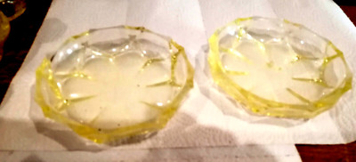 Glass Bowls Dessert - Set Of Two For ??? and more- Bohemian Glass 14cm Diameter