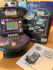 Deluxe 5 in 1 Virtual Casino Mini Arcade Machine Game Table Top Excalibur works