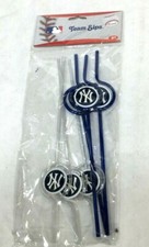 MLB New York Yankees Drinking Sippy Sipping Crazy Straws Team Pack 6 Set Lot