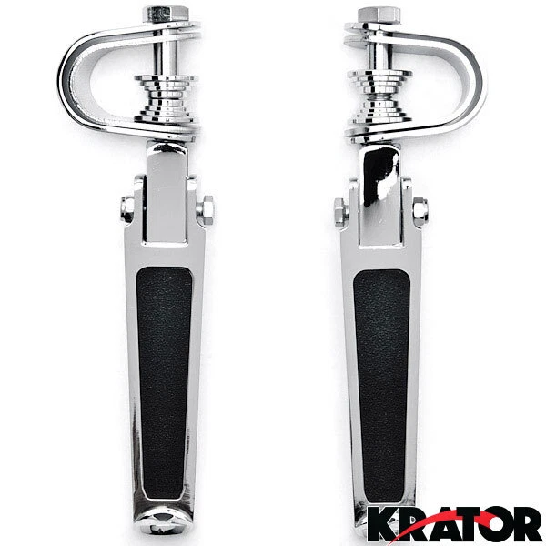 Pinos de proteção de motor cromados antivibração com braçadeiras para Harley Softail Touring - Imagem 4 de 4