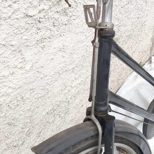Bicicletta uomo/donna vintage anni 30/40 colore nero Sella originale in cuoio - Foto 7 di 9