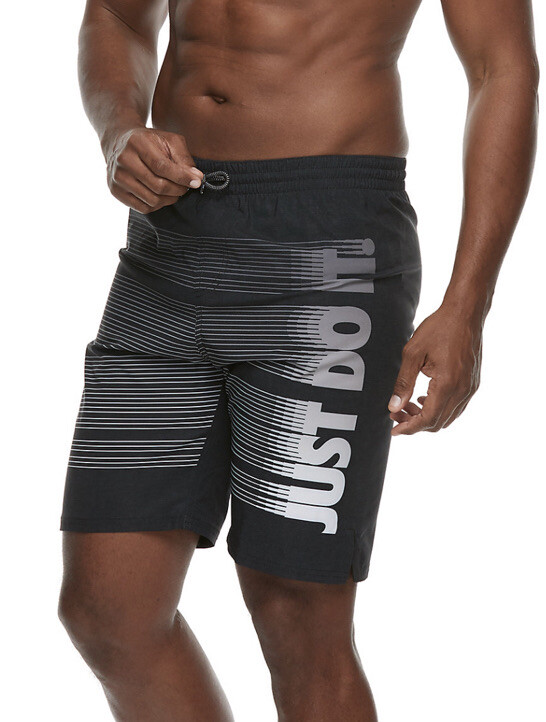 NWT Men's Nike 'Just Do It' 9Inch Volley Swim Trunks Black