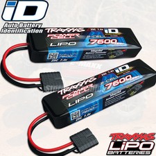 2 Traxxas 2869X 2S 7.4V 7600mAh 25C LiPo Batterys w/ iD Connectors TRA2869X