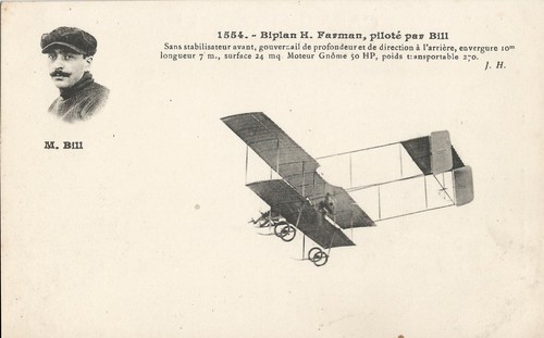 Aviateurs - CPA Biplan Farman Moteur Le Rhone Looping The Loop Par Poiree Avec Autographe Original 1693802389
