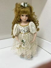 Porcelain 16 Inch Doll with Stand