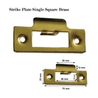 Door Strike Plate Brassed Mortice Latch 114mm or 75mm L Pack of 1 2 3 4 5 or 10