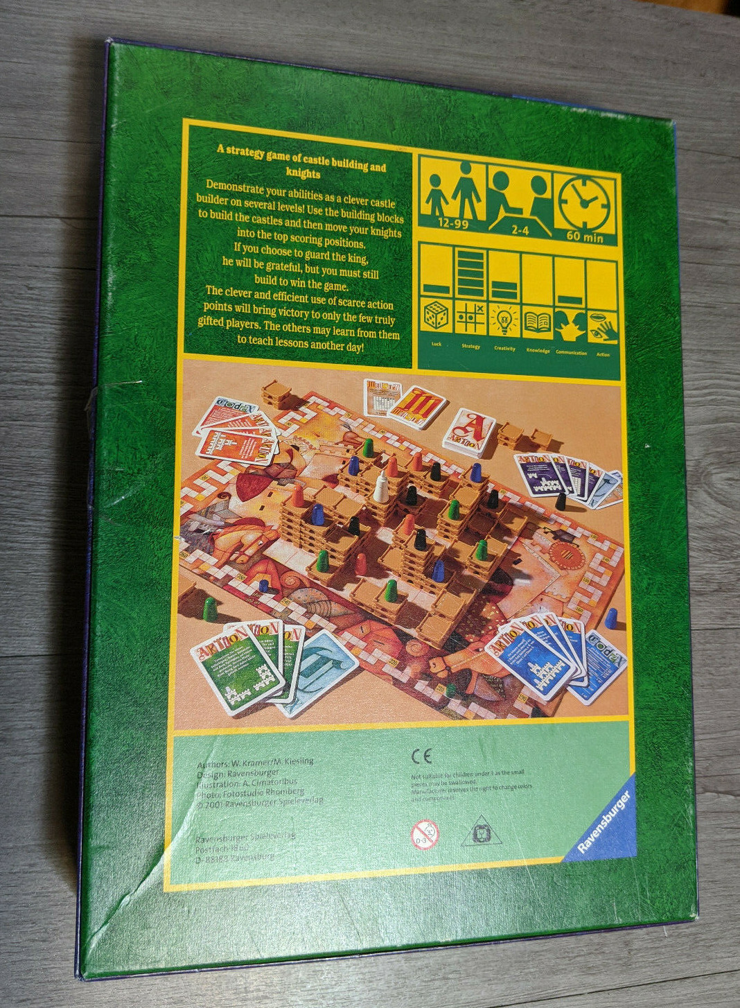 2001 Ravensbuger Torres Castle Strategy Board Game, Opened Never Played
