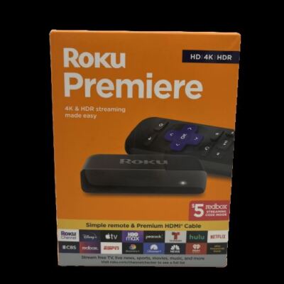 Roku Premiere 4K Digital Media Streamer Black 3920R Brand New 100% Good